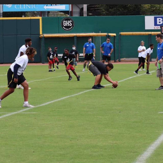 flag football game - boys to men law enforcement day