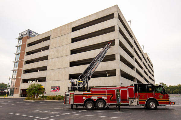 fire truck wku parking structure training